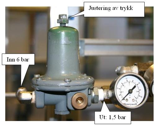 Reduksjonsventil. Foto.