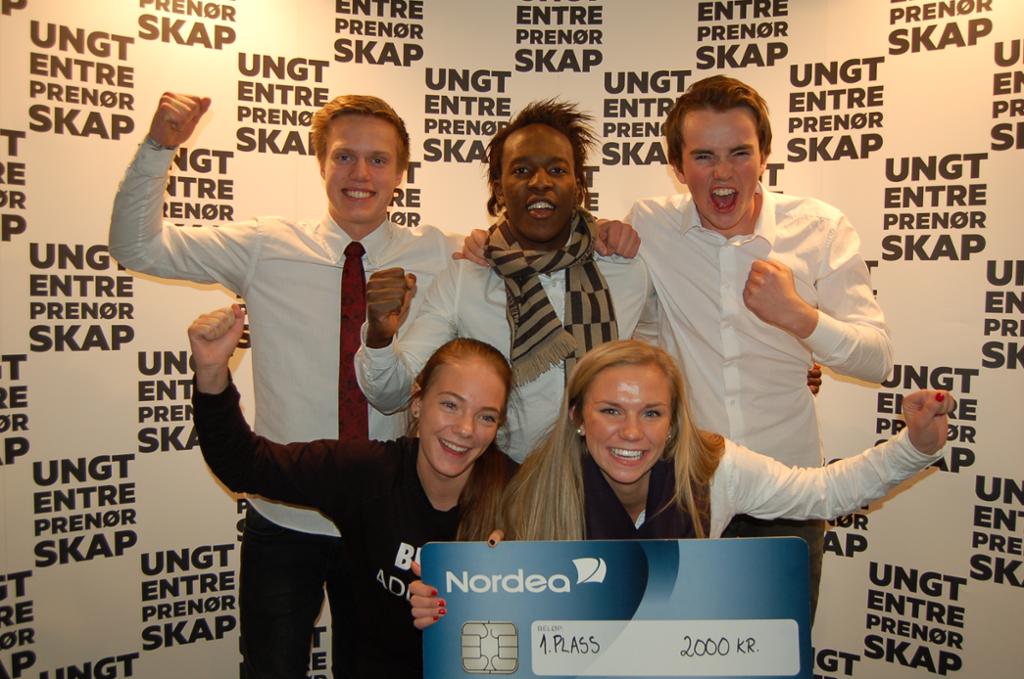 Kristen videregående skole i Trondheim vant Gründercamp 2015. Foto.